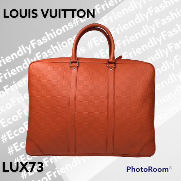 Louis Vuitton Porte-Documents Voyages Bag Damier Infini Leather in Red - Picture 4 of 15